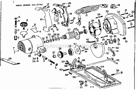 Part Location Diagram of 623749-000 Craftsman Flg Bushing