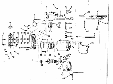 Unit Parts Diagram and Parts List for 31527970  Craftsman Jig Saw