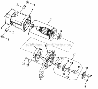 Motor Assy Diagram and Parts List for 315284620  Craftsman Table Saw