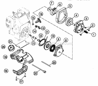 Part Location Diagram of 791-180232 MTD Clutch Drum