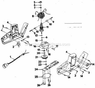 Page B Diagram and Parts List for 315796640  Craftsman Hedge Trimmer
