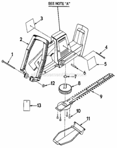 Page A Diagram and Parts List for 315797690  Craftsman Hedge Trimmer