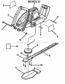 Page B Diagram and Parts List for 315798720  Craftsman Hedge Trimmer