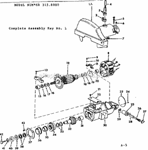 Unit Parts Diagram and Parts List for 3158000  Craftsman Chop Saw