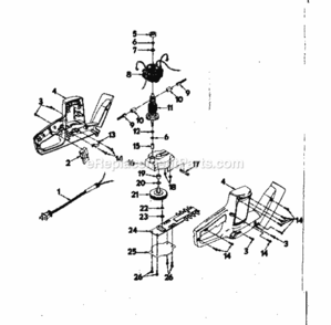Page B Diagram and Parts List for 31581350  Craftsman Hedge Trimmer