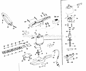 Page A Diagram and Parts List for 31581521  Craftsman Hedge Trimmer