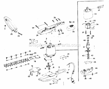 Page A Diagram and Parts List for 31581522  Craftsman Hedge Trimmer