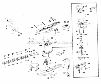 Page A Diagram and Parts List for 31581540  Craftsman Hedge Trimmer