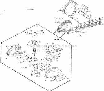 Page A Diagram and Parts List for 31581590  Craftsman Hedge Trimmer