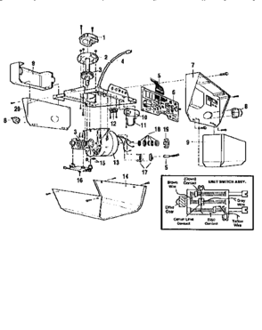 Part Location Diagram of 41A4885 Craftsman Garage Door Opener Gear And Sprocket Assembly
