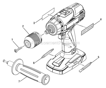 Page A Diagram and Parts List for 315DD2101  Craftsman Cordless Drill