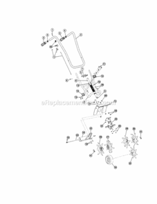Page B Diagram and Parts List for 316292560  Craftsman Cultivator