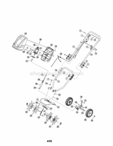 Page A Diagram and Parts List for 316292630  Craftsman Cultivator