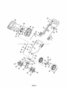 Page A Diagram and Parts List for 316292631  Craftsman Cultivator