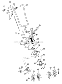 Handle BarTinesGearbox Diagram and Parts List for 316292640  Craftsman Tiller
