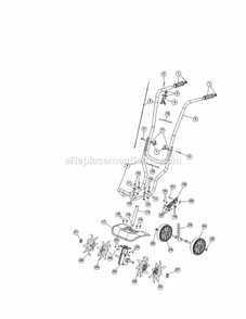 Page B Diagram and Parts List for 316299372  Craftsman Cultivator