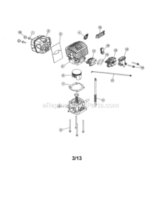 Part Location Diagram of 753-06743 MTD Piston Asm 55cc S