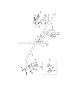Page B Diagram and Parts List for 316711022  Craftsman Trimmer