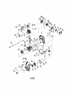 Part Location Diagram of 753-05847 MTD Starter Assembly