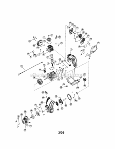 Part Location Diagram of 753-06110 MTD Crankcase Assembly