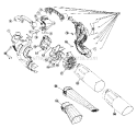 Part Location Diagram of 753-05046 MTD Engine Cover Assm (includes 2)