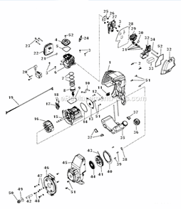 Part Location Diagram of 753-05503 MTD Crankcase Assembly (includes 9, 10 & 14)