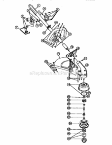 Part Location Diagram of 791-181566 MTD Gearbox Assembly (includes 22)