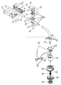Part Location Diagram of 791-683815 MTD J-Handle Assembly