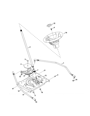 Steering Diagram and Parts List for 247270480  Craftsman Lawn Tractor