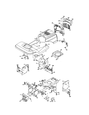 Chassis And Enclosures Diagram and Parts List for 917273130  Craftsman Lawn Tractor