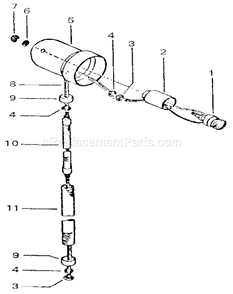 Light Diagram and Parts List for 319190500  Craftsman Bench Grinder