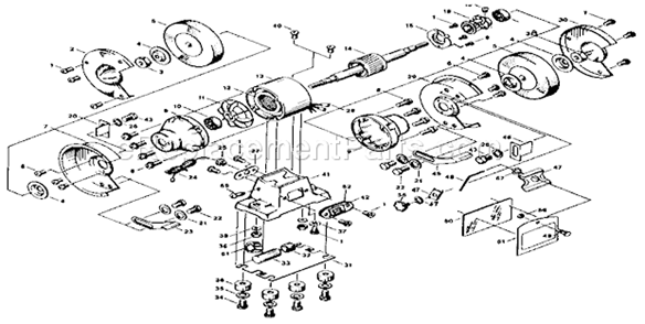 Unit Parts Diagram and Parts List for 319190520  Craftsman Bench Grinder