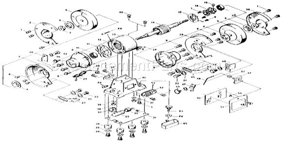 Unit Parts Diagram and Parts List for 319190540  Craftsman Bench Grinder
