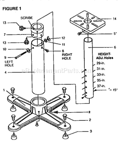 Unit Parts Diagram and Parts List for 319190640  Craftsman Bench Grinder