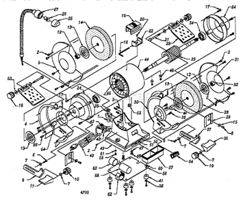 6" Bench Grinder Parts Li... Diagram and Parts List for 319211260  Craftsman Bench Grinder