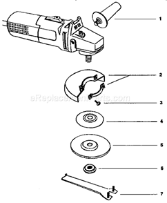 Unit Parts Diagram and Parts List for 319271170  Craftsman Angle Grinder