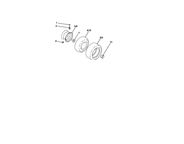 Wheels And Tires Diagram and Parts List for 917271842  Craftsman Lawn Tractor