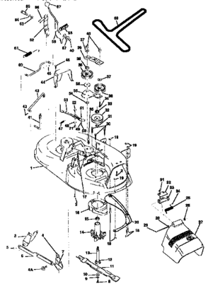 42" Mower Diagram and Parts List for 917257570  Craftsman Lawn Tractor