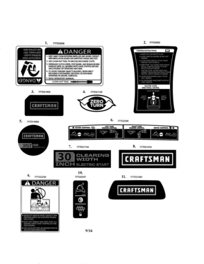 Part Location Diagram of 777D21933 MTD Label-Red Craftsman Fuel Tnk Snwth