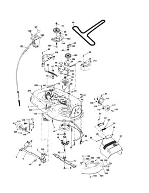 Mower Diagram and Parts List for 917256730  Craftsman Lawn Tractor