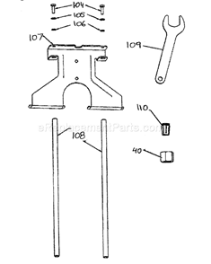 Edge Guide Diagram and Parts List for 32017543  Craftsman Router