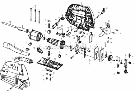 Saw Sabre Diagram and Parts List for 3202190  Craftsman Table Saw