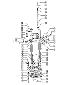 Plunge Base Diagram and Parts List for 3202768300  Craftsman Router