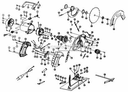 Saw Assy Diagram and Parts List for 32028060  Craftsman Circular Saw