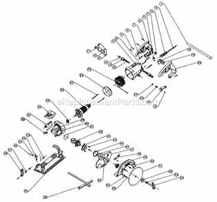 Saw Assy Diagram and Parts List for 32028195  Craftsman Circular Saw