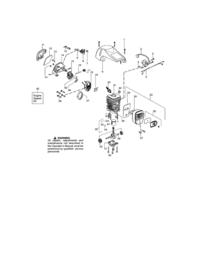 Shield/cylinder/crankshaft Diagram and Parts List for 358341900  Craftsman Chainsaw