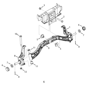 PG 6-AXLE Diagram and Parts List for 247204470 Type 0 Craftsman Lawn Mower