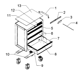 Part Location Diagram of 15341-DB5 Craftsman Handle,blk