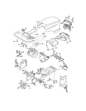 Chassis And Enclosures Diagram and Parts List for 917272265  Craftsman Lawn Tractor