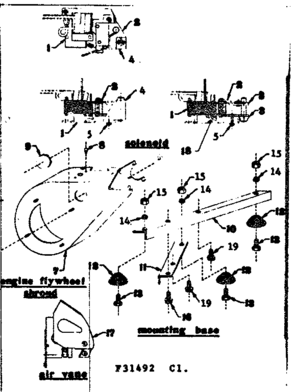 Solenoid Assembly Diagram and Parts List for 58031492  Craftsman Engine